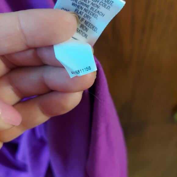 Purple flower detailed swoop neck tank dress  XL - Picture 8 of 9